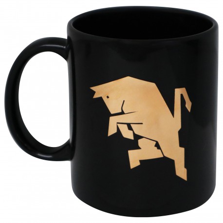 MUG IN CERAMICA NERA CON LOGO SFT ORO