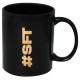 MUG IN CERAMICA NERA CON LOGO SFT ORO