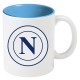 TAZZA IN CERAMICA INTERNO CELESTE LOGO BLU