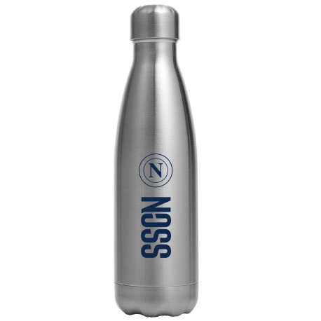 BORRACCIA TERMICA IN ACCIAIO INOX DOPPIA PARETE 500 ML STAMPA SSCN E LOGO BLU SCURO