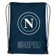 GYMSAC BLU NAVY CON LOGO BIANCO E SCRITTA SSC NAPOLI BIANCA SU UN LATO