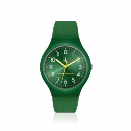 OROLOGIO CON CASSA POLICARBONATO D.36mm MOVIMENTO AL QUARZO PC21 TM CINTURINO VERDE