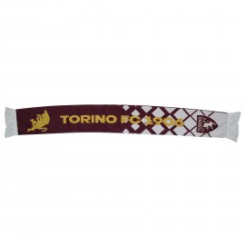 SCIARPA POLIESTERE SCRITTA ORO TORINO FC 1906 SU SFONDO GRANATA