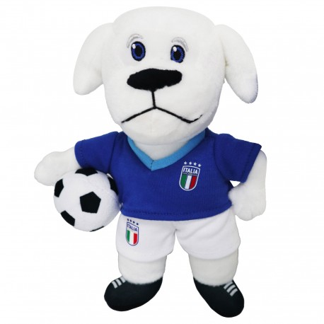 MASCOTTE PELUCHE H.22 CM MAGLIA BLUPANTALONCINO BIANCO FIGC