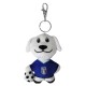 PORTACHIAVI MASCOTTE PELUCHE H 8 CM MAGLIA BLUPANTALONCINO BIANCO FIGC