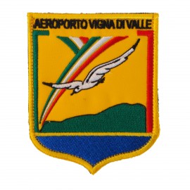 PATCH DISTINTIVO RICAMATO DA CUCIRE 70X85 MM AEROPORTO VIGNA DI VALLE