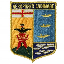 PATCH DISTINTIVO RICAMATO CON VELCRO 9X7 CM AEROPORTO CADIMARE