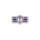 DISTINTIVO IN METALLO STAMPATO LOGO SCUDO A RIGHE SAMPDORIA