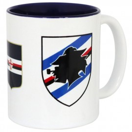 TAZZA MUG IN CERAMICA CON INTERNO BLU LOGO SCUDO SAMPDORIA