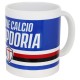 TAZZA MUG IN CERAMICA CON INTERNO BIANCO LOGO SCUDO CON RIGHE SAMPDORIA